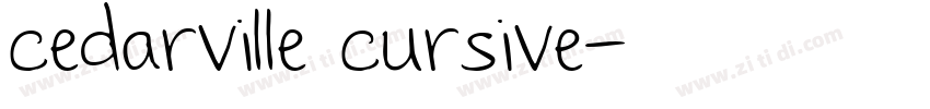 Cedarville Cursive字体转换